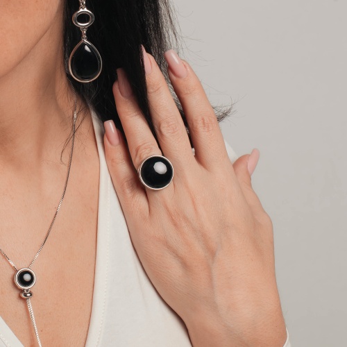 Кольцо Possebon Agata Preto, K0117.4 16 S фото 4